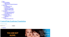 Desktop Screenshot of centralpainsyndromefoundation.com