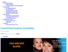 Tablet Screenshot of centralpainsyndromefoundation.com